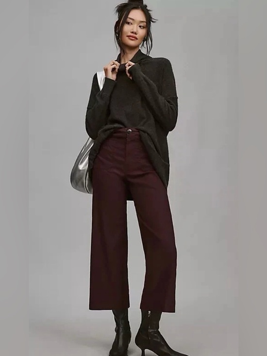Maeve Pants - Anthropologie Maeve 31P The Colette Cropped Wide-Leg Pants